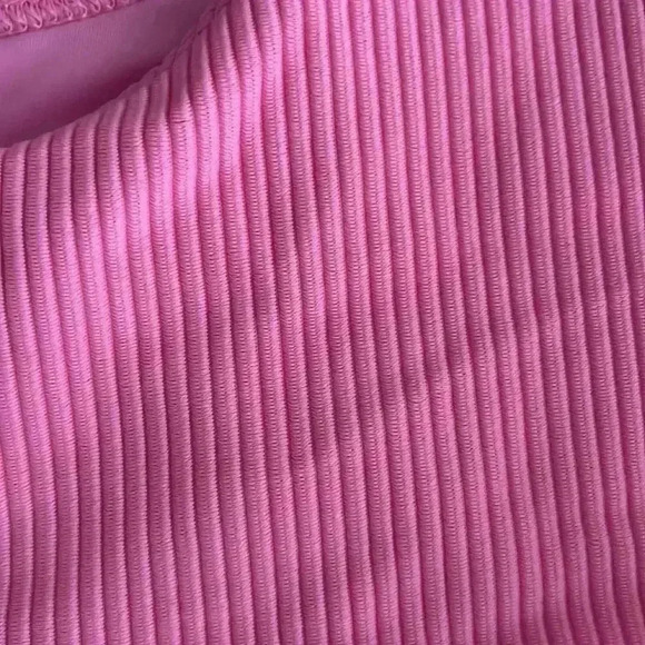 Frankie’s Bikinis Conner Ribbed Bikini Top Pink Medium - Picture 6 of 7